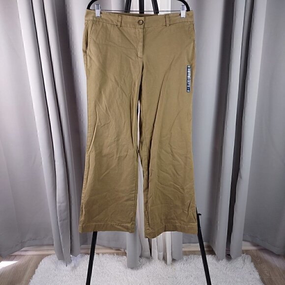 Lands End 100% Cotton French Walnut Misses Khaki Chinos Size (Fit 1) 12X32 (NWT) - Picture 1 of 12
